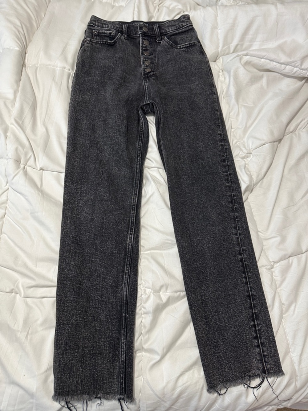 Abercrombie & Fitch Ultra High-Rise Washed Black Jeans